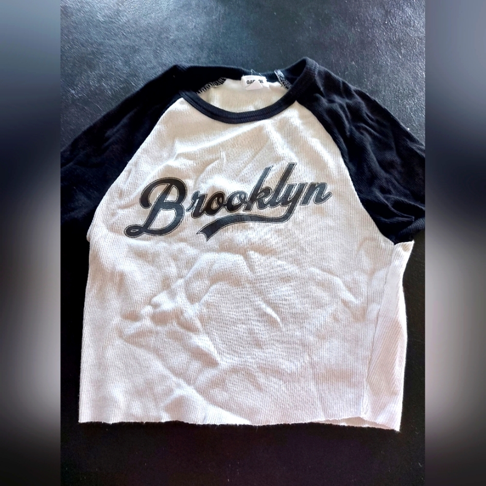 Garage Brooklyn Black and White Raglan Tee